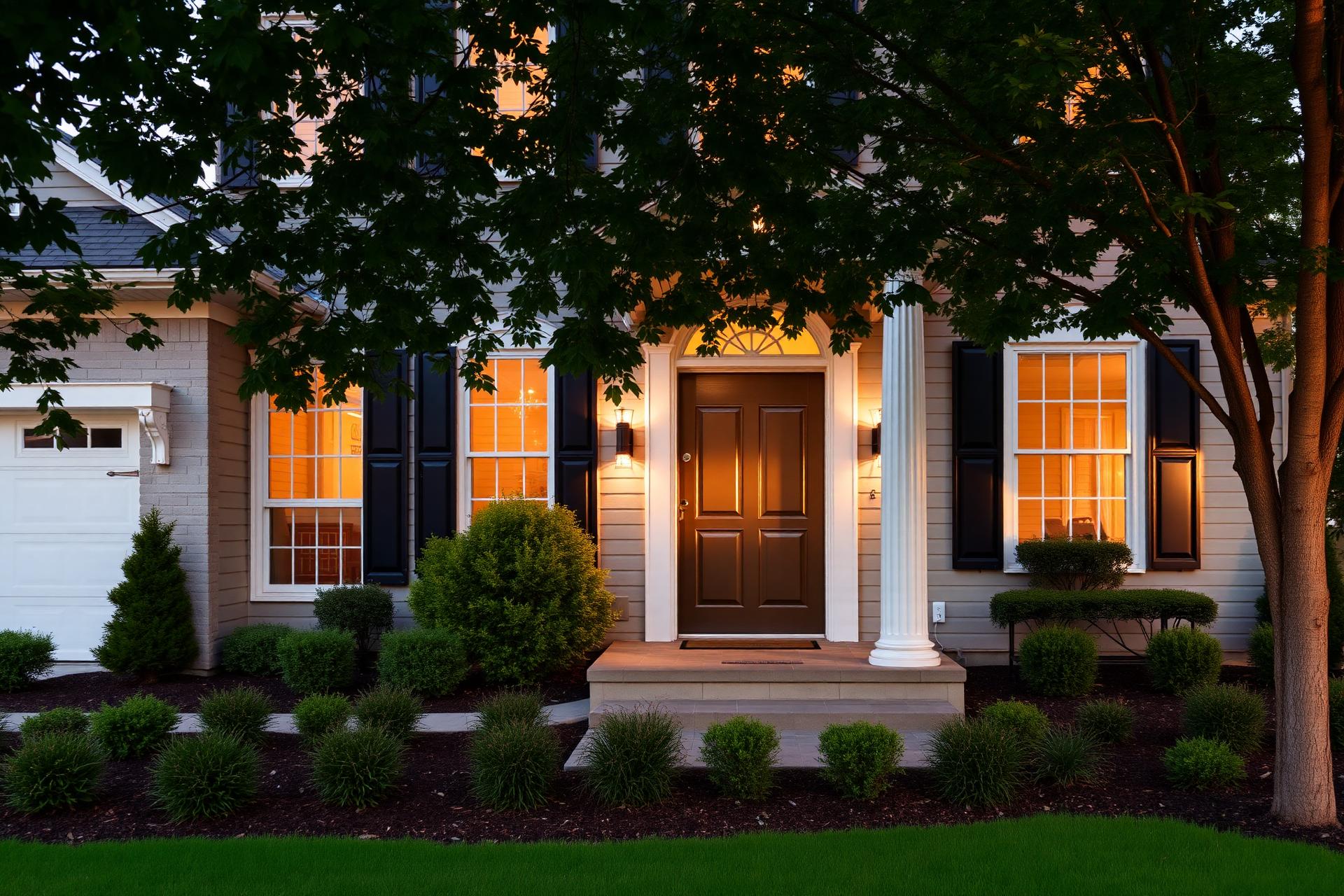 Welcoming home at golden hour